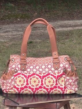 Beautiful Fossil Key Signature Satchel Bag!